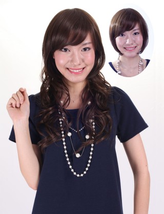 Wigs2you 接髪片 無痕假髪接髪片 長款卷髪補髪塊 增厚加長假髪片 無劉海假髪套E-005